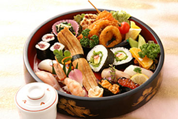 【105】　揚げ物ミックス入り上寿司定食