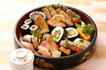 【106】 メンチカツ上寿司定食